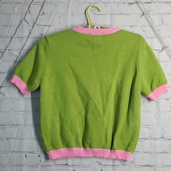 Forever 21 Vintage Inspired Springtime Daisy Floral Sweater Knit Top Womens Sz L - Picture 10 of 16